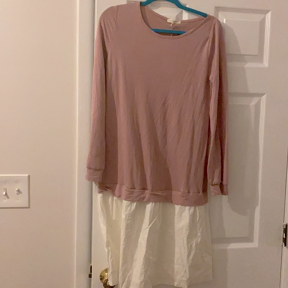 Dress that has a look combo of shirt and skirt